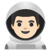 👨🏻‍🚀 man astronaut: light skin tone display on Google